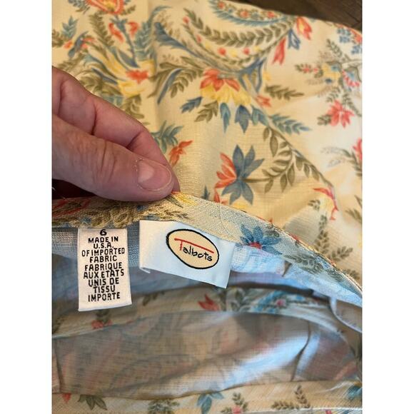 Talbots Floral Wrap Skirt Women 6 Fairy Beach Resort Colorful Summer Wedding VTG - Picture 2 of 9